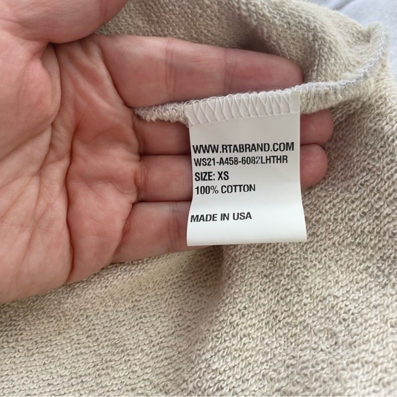 {RtA} Rachele French Terry Sweatshirt Dress, Size XS - Picture 9 of 9